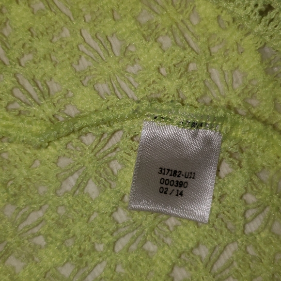 VS PINK neon yellow crochet top M/L - Picture 4 of 5